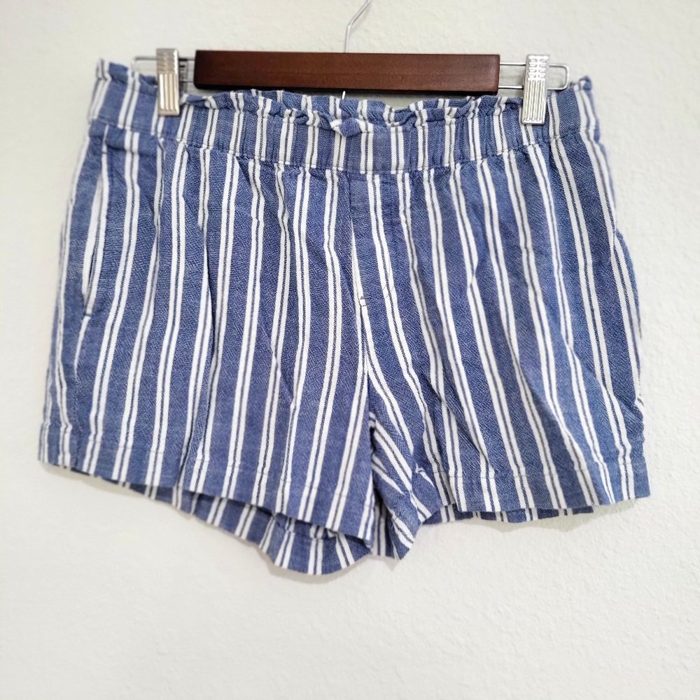 Loft Sz S Blue/White Striped Shorts